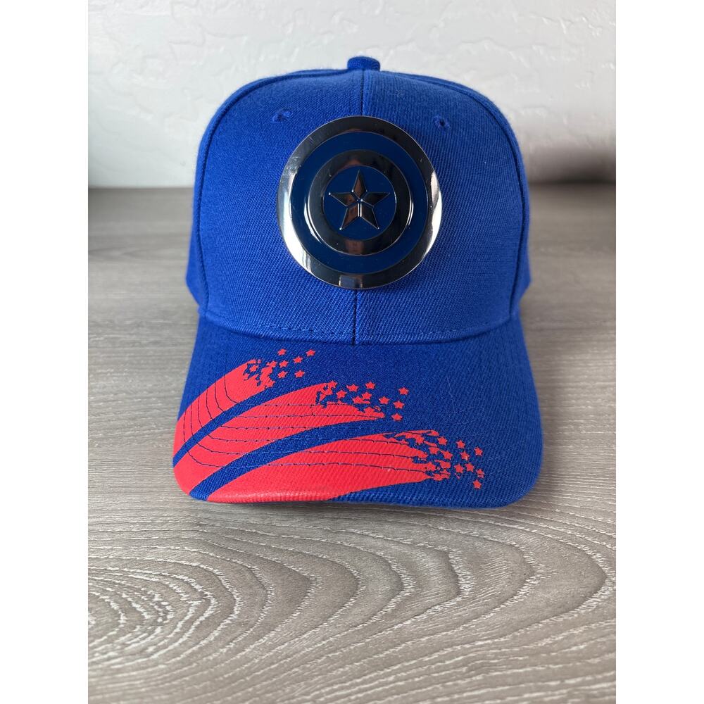 Disney Parks 2024 Marvel Captain America "The First Avenger" Men's Blue‎ Red Hat